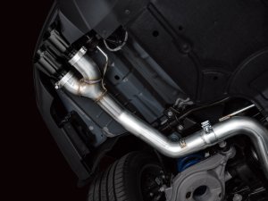 Ford Mustang Performance Exhaust - AWE Tuning - Cat Back Track Edition - Diamond Black - 2024+